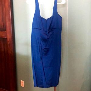 Electric blue evening gown